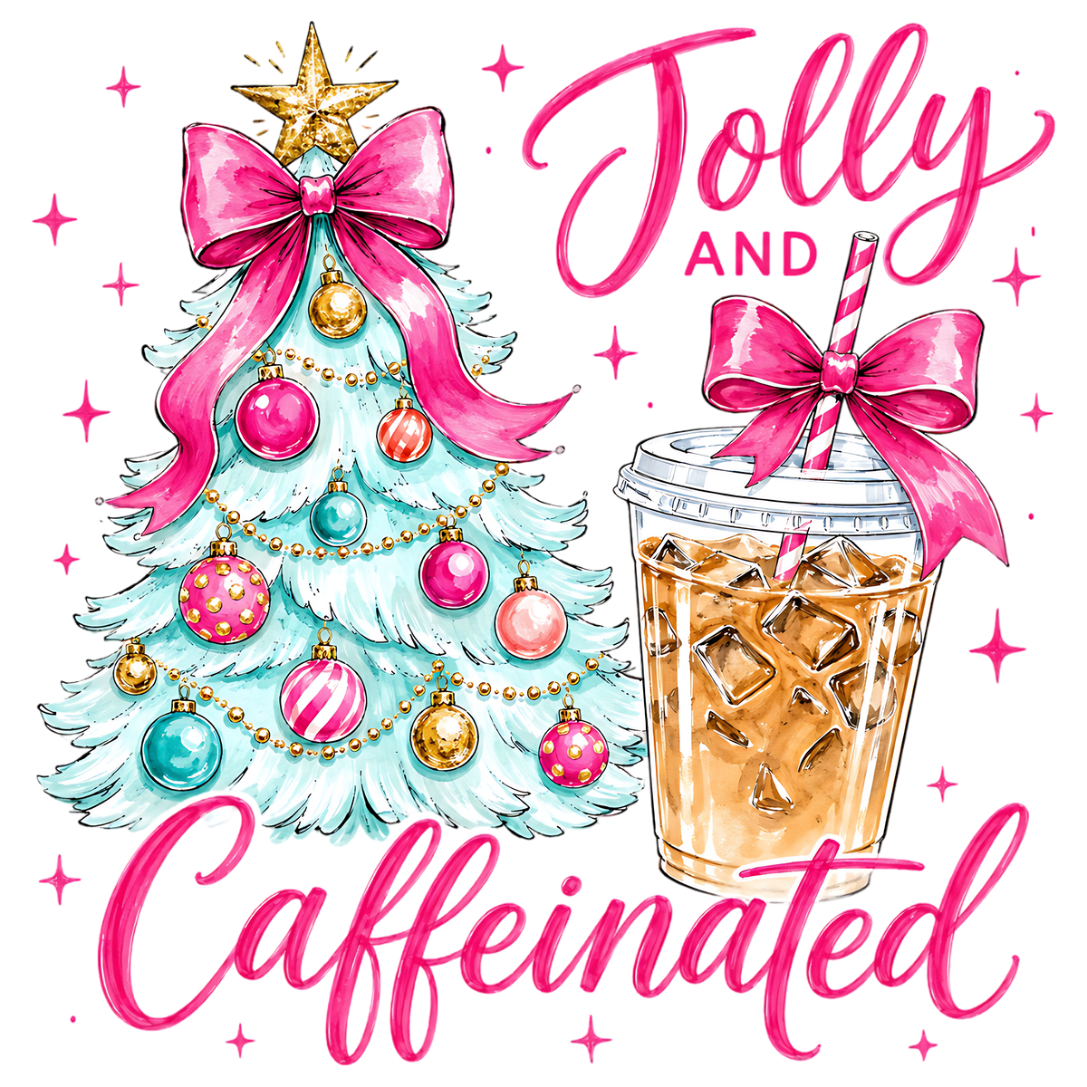 Jolly Caffeinated Christmas PNG