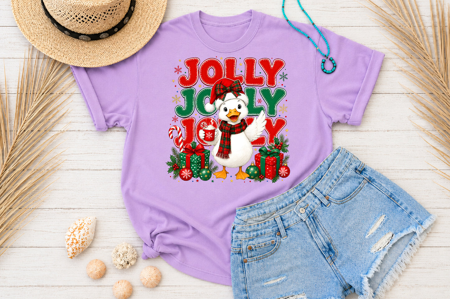 Jolly Christmas Goose PNG Sublimation