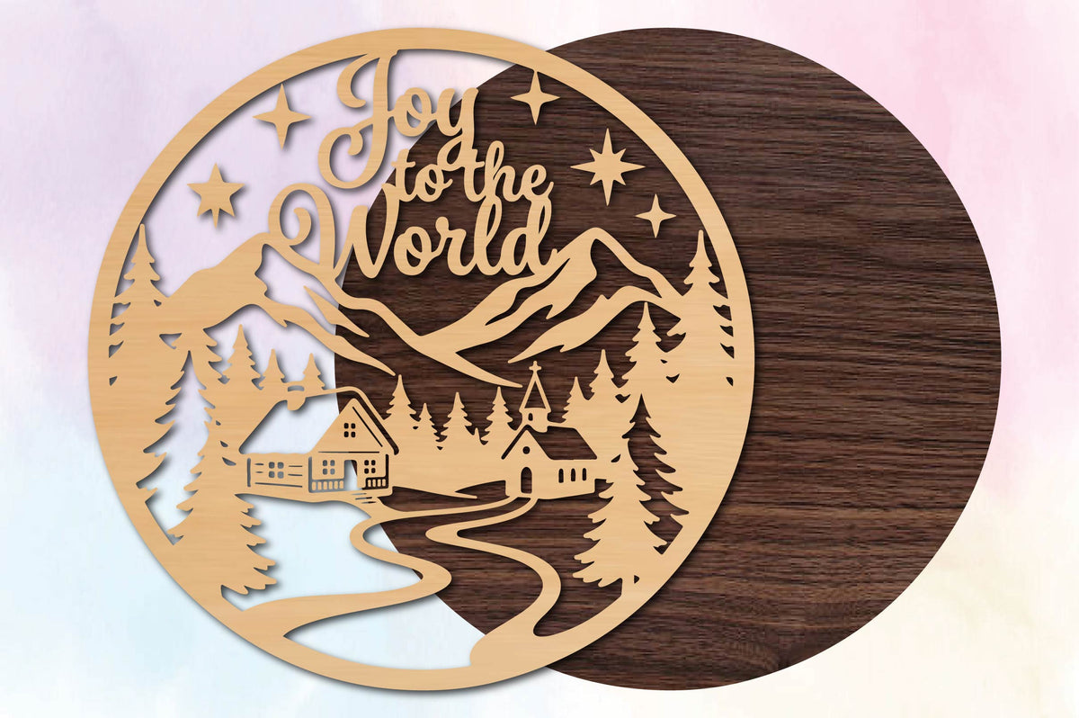 Joy to the World Christmas Village SVG