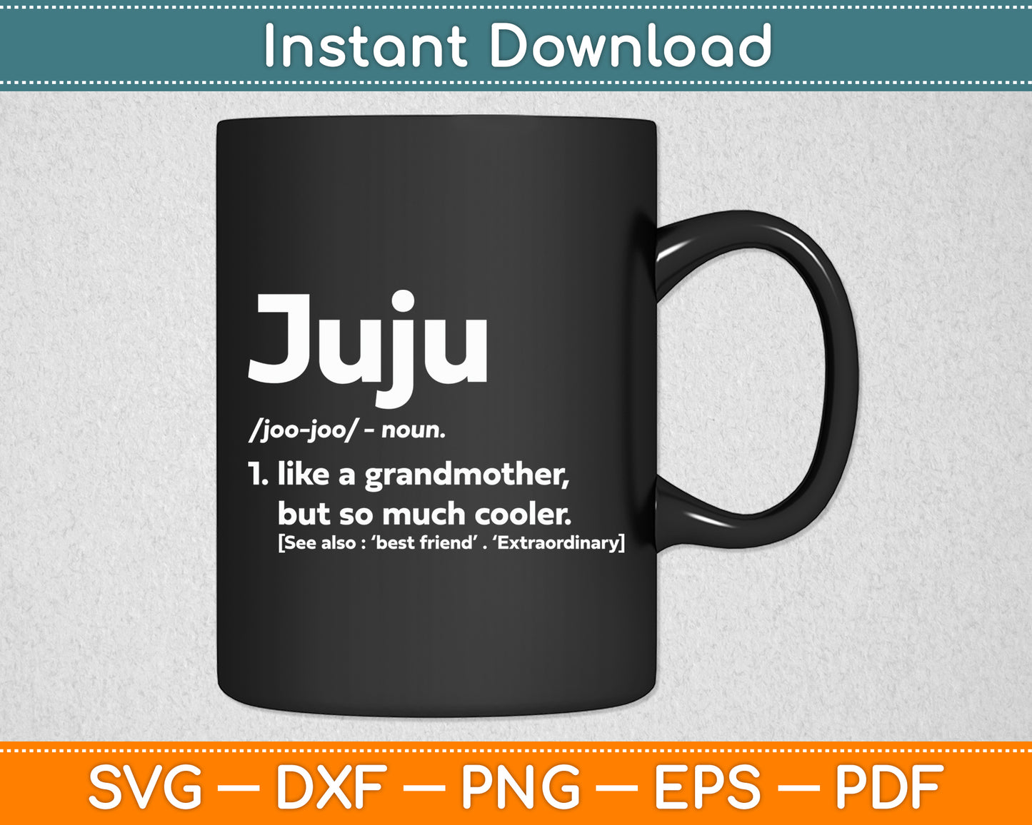 Juju Like Grandmother But So Much Cooler Svg Digital Cutting File
