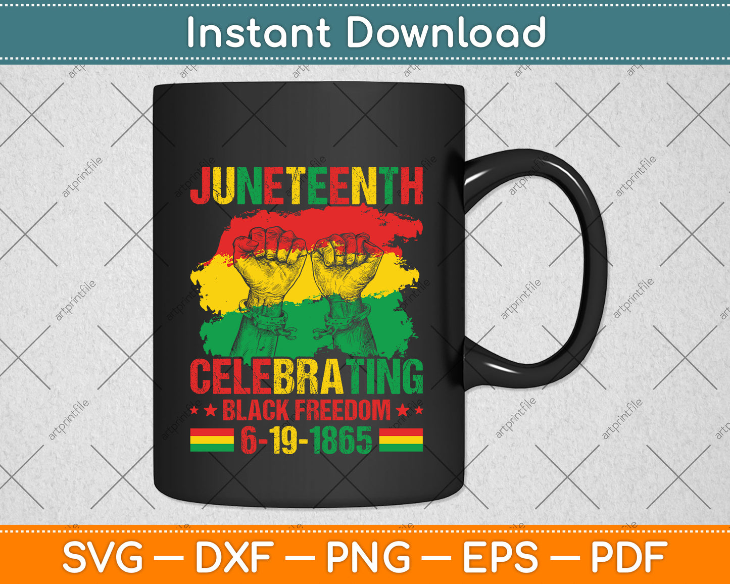 Juneteenth Celebrating Black Freedom 1865 African American Svg Digital Cutting File