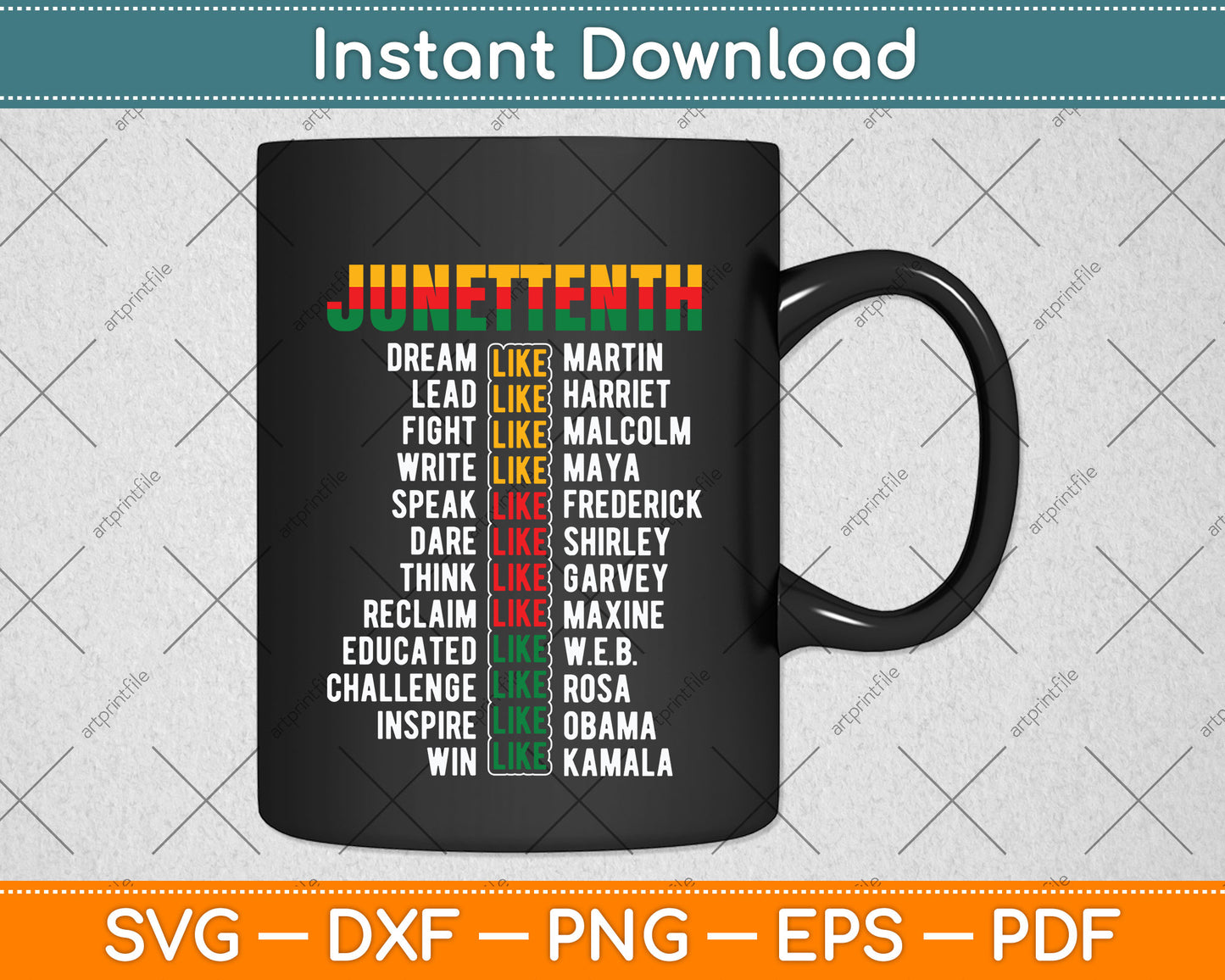 Juneteenth Dream Like Leaders Black Men Women Boys Girls Svg Digital Cutting File