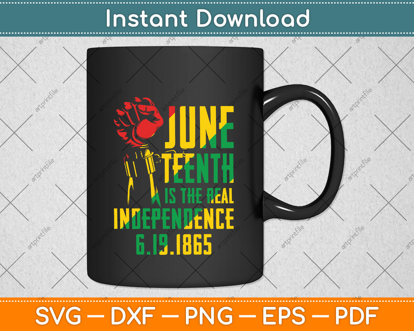 Juneteenth Is The Real Independence Day 1865 Freedom Pride Svg Digital Cutting File