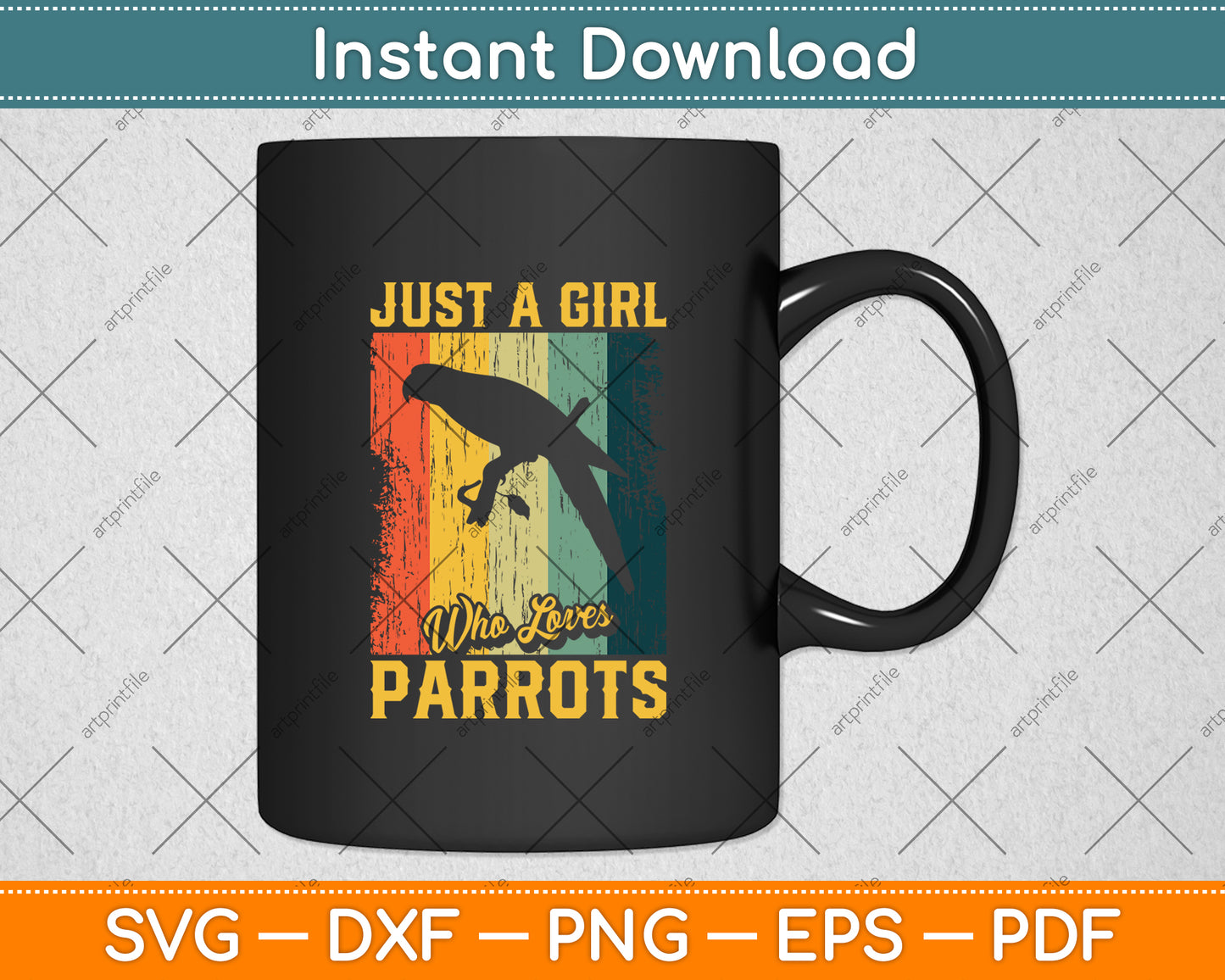 Just A Girl Who Loves Parrots Svg Digital Cutting File