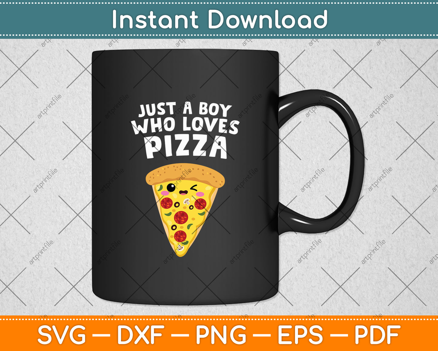Just a Boy Who Loves Pizza Svg Digital Cutting File