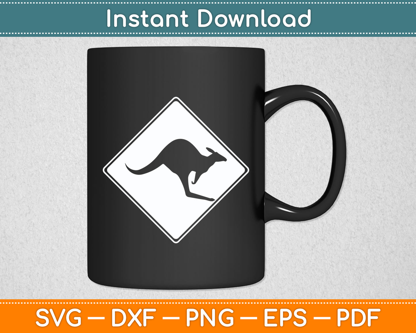 Kangaroo Love Silhouette Marsupial Lovers Svg Png Dxf Digital Cutting File