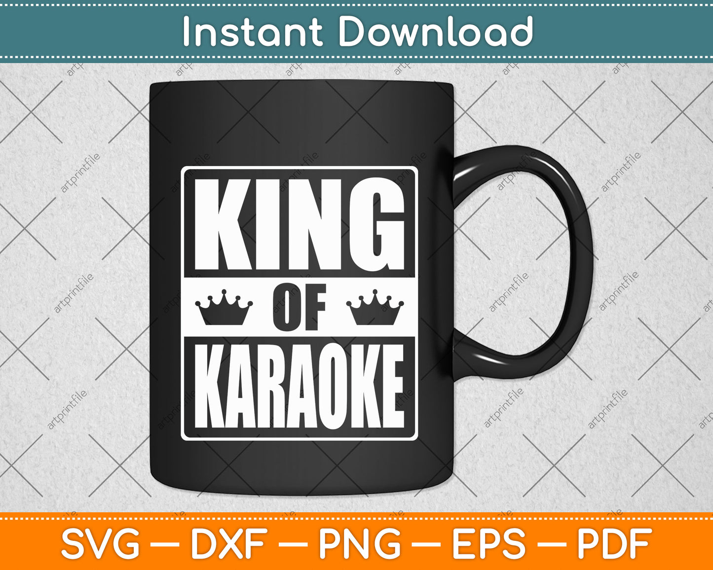 King of Karaoke Singing Svg Png Dxf Digital Cutting File