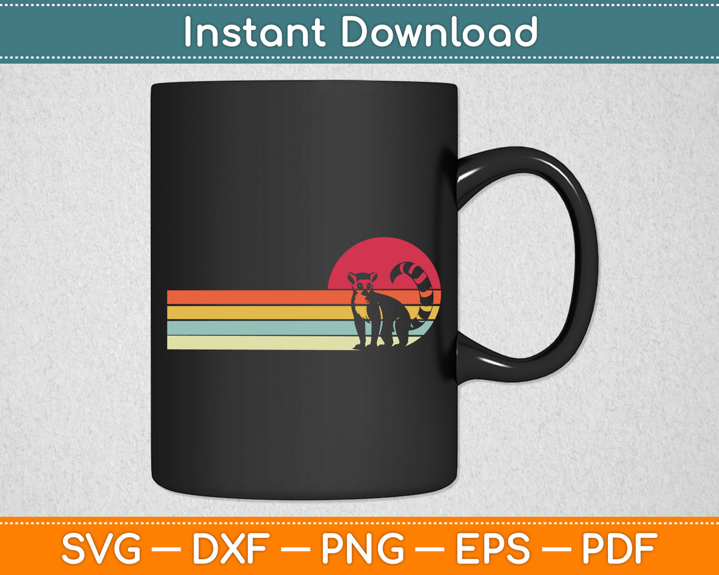 Lemur Lemuren Vintage Svg Digital Cutting File