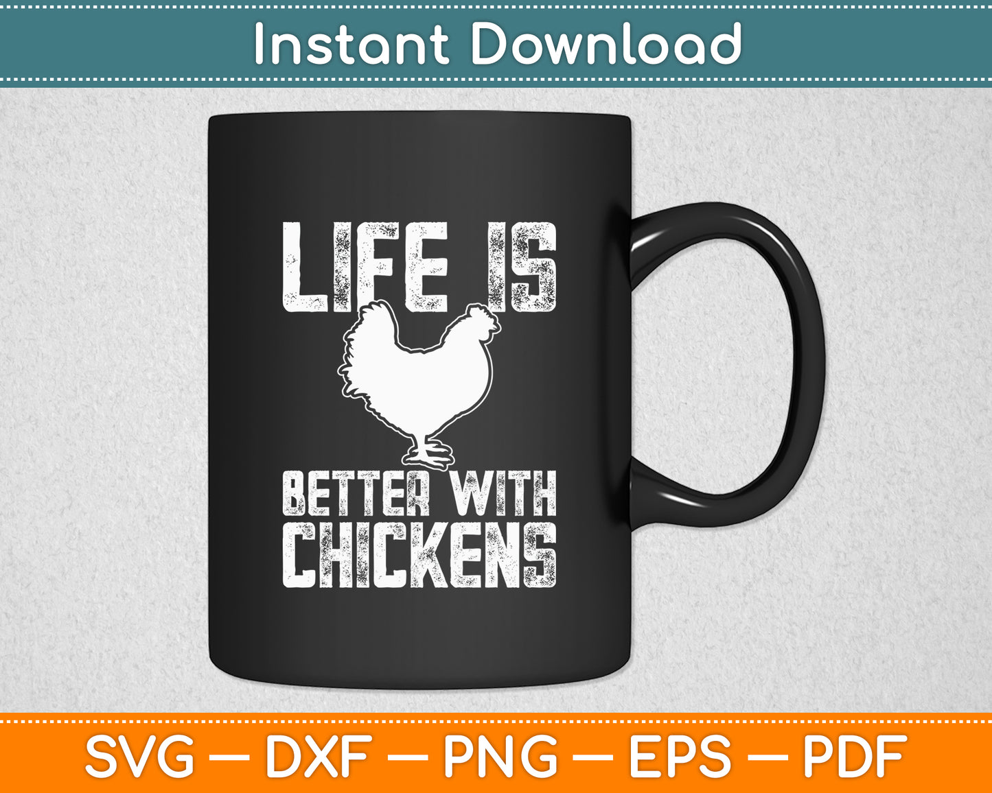 Life Is Better With Chickens Dabbing Rooster Animal Funny Svg Png Dxf Digital Cutting File