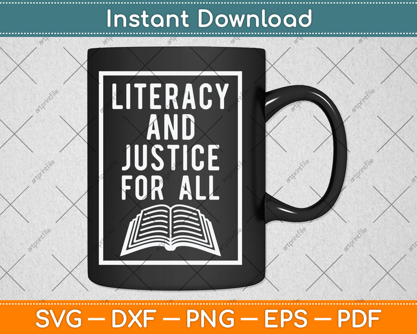 Literacy And Justice For All Literacy Teacher Svg Digital Cutting File