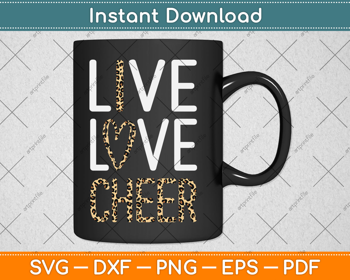 Live Love Cheer Girl Cheerleading Svg Digital Cutting File