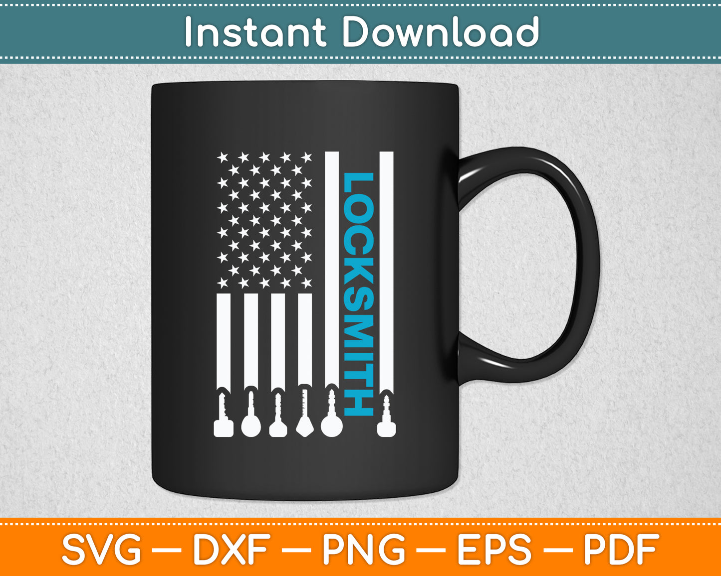 Locksmith American Flag Locksmith Lock Picker Key Picking Svg Digital Cutting File