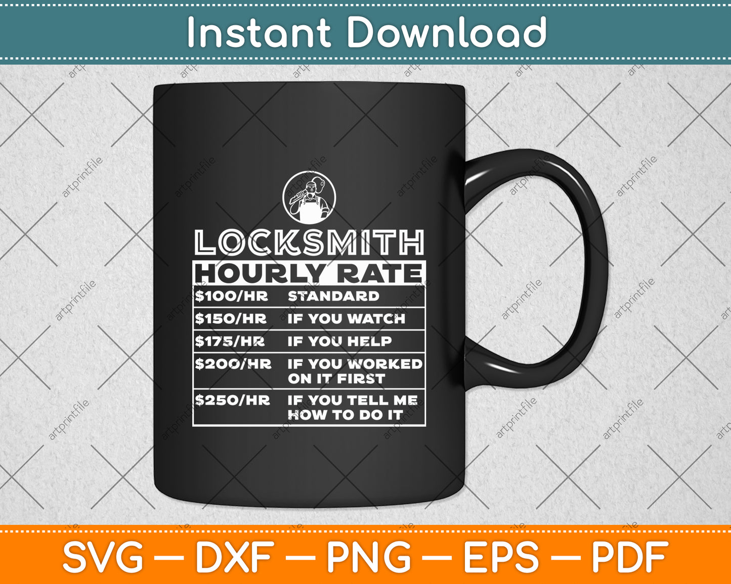 Locksmith Hourly Rates Funny Lock Picker Labor Worker Svg Digital Cutting File