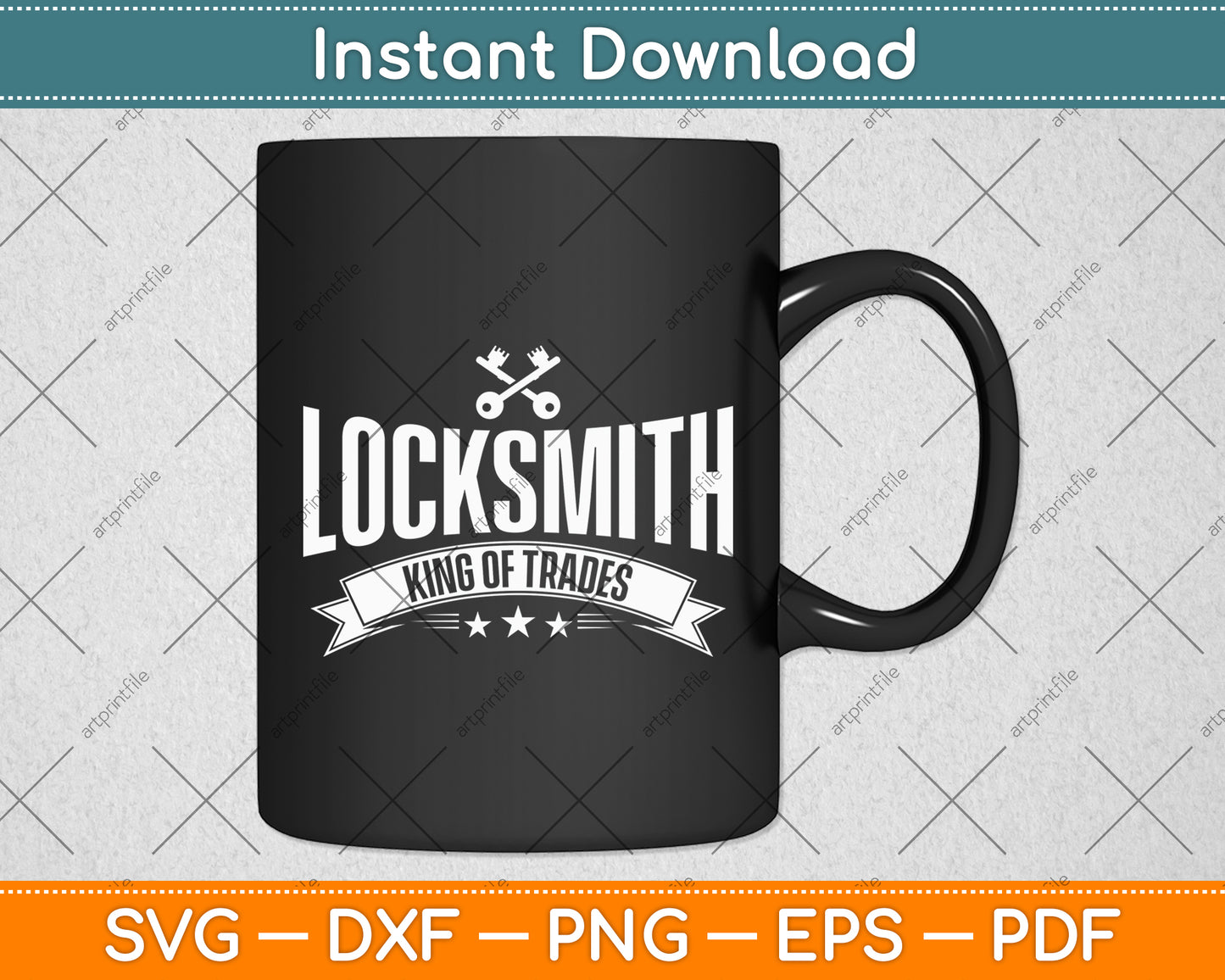 Locksmith King of Trades Key and Lock Picker Funny Svg Digital Cutting File