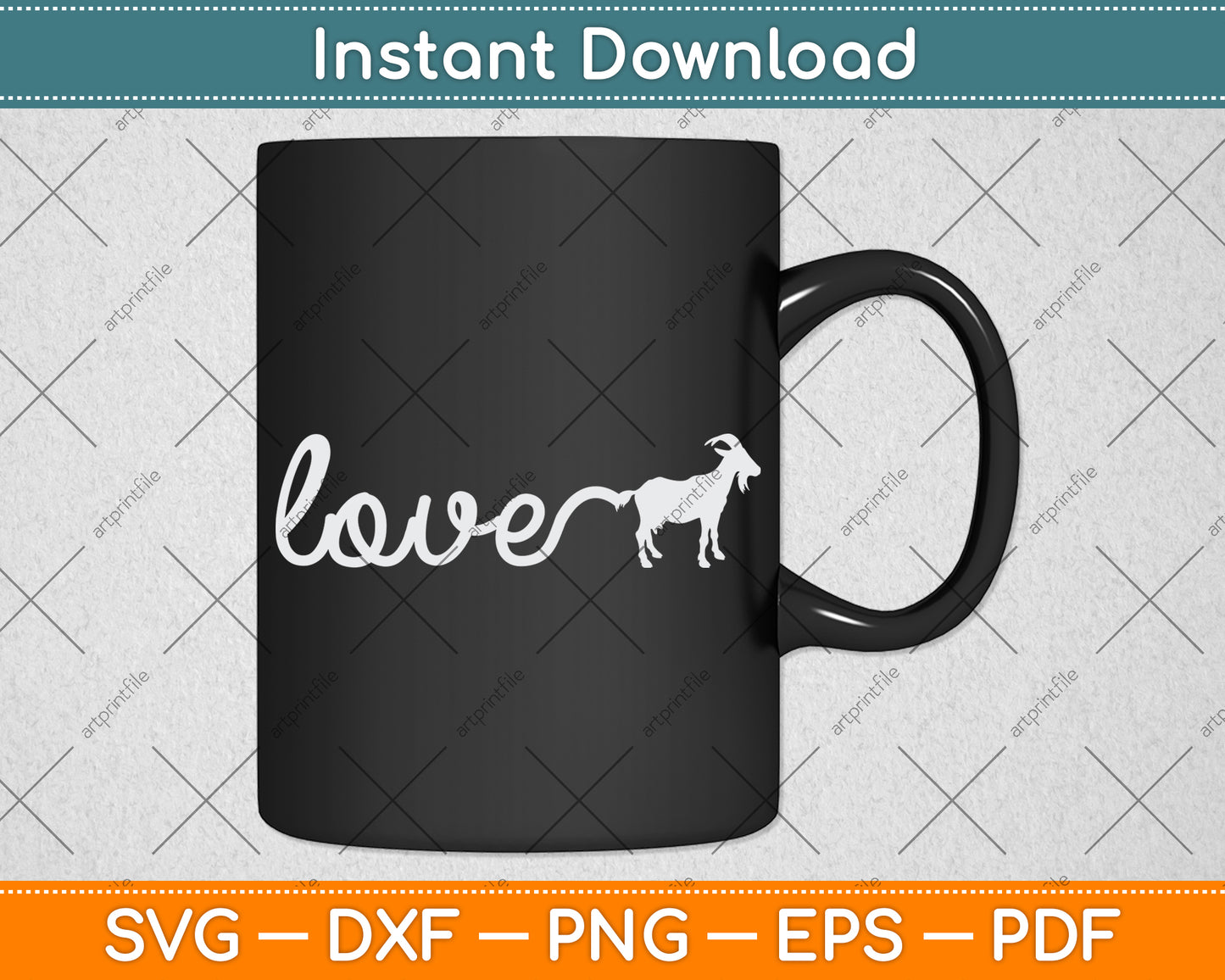 Love Goat Svg Digital Cutting File