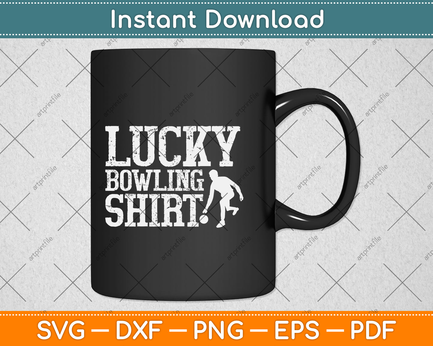 Lucky Bowling Shirt Svg Png Dxf Digital Cutting File