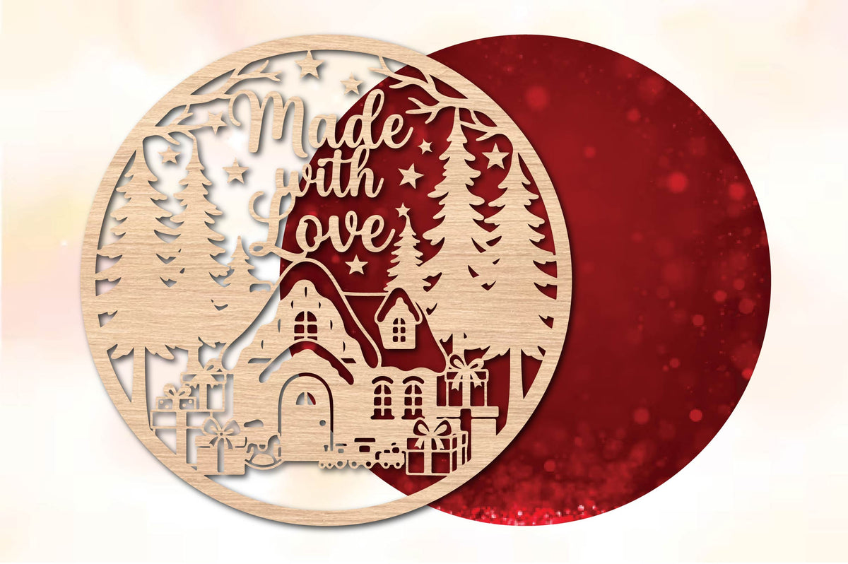 Made With Love Christmas Laser Cut SVG