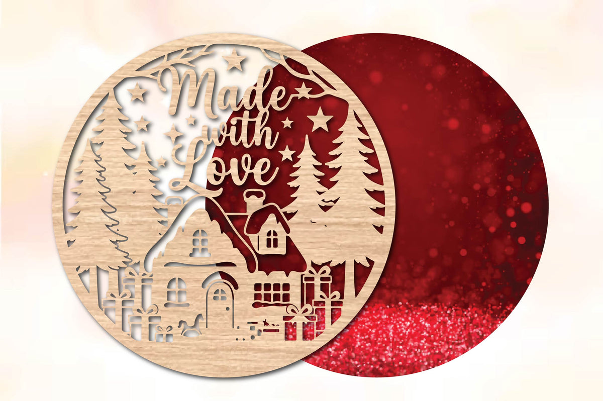 Made With Love Christmas Laser Cut SVG