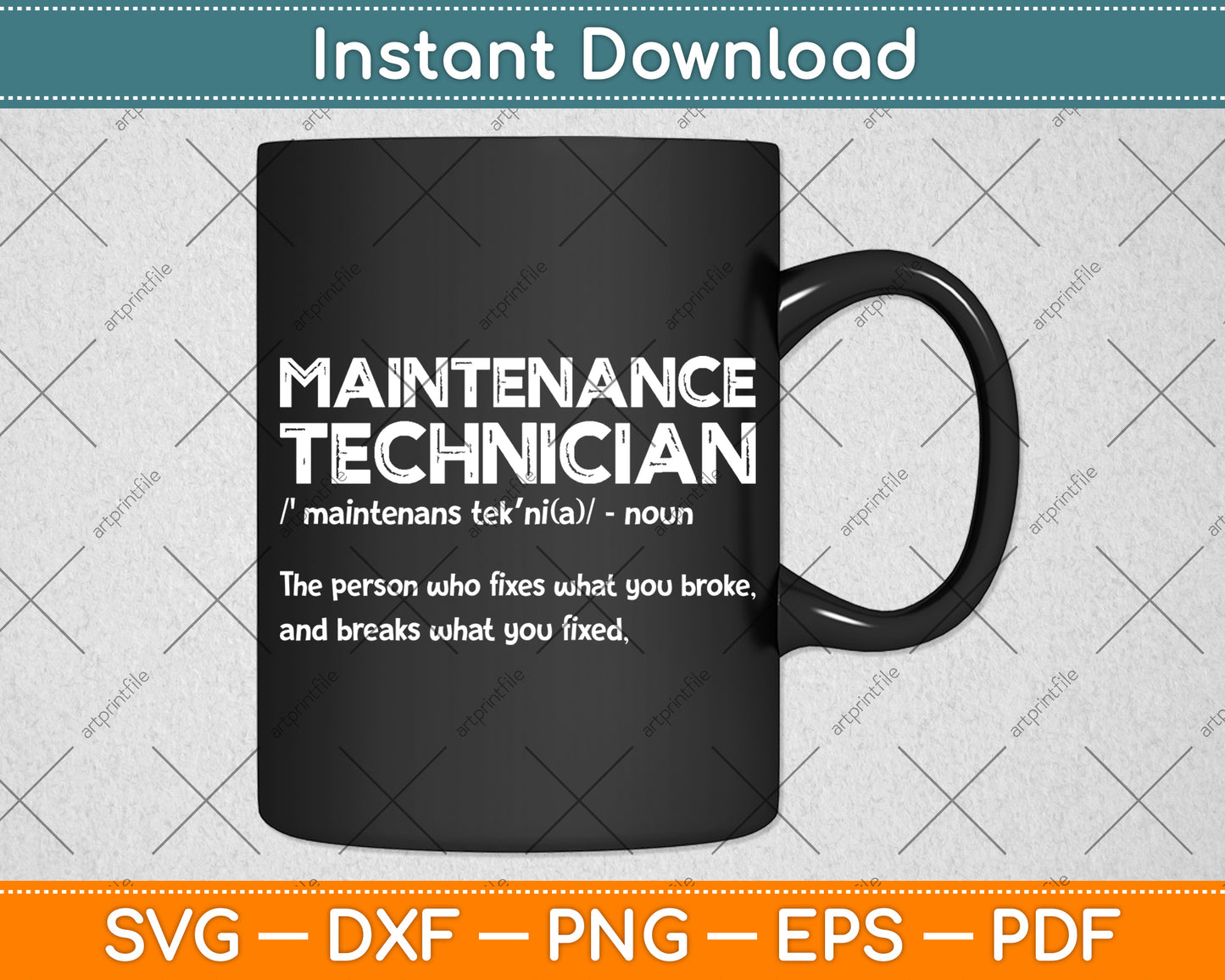 Maintenance Technician Definition Svg Digital Cricut Cutting File