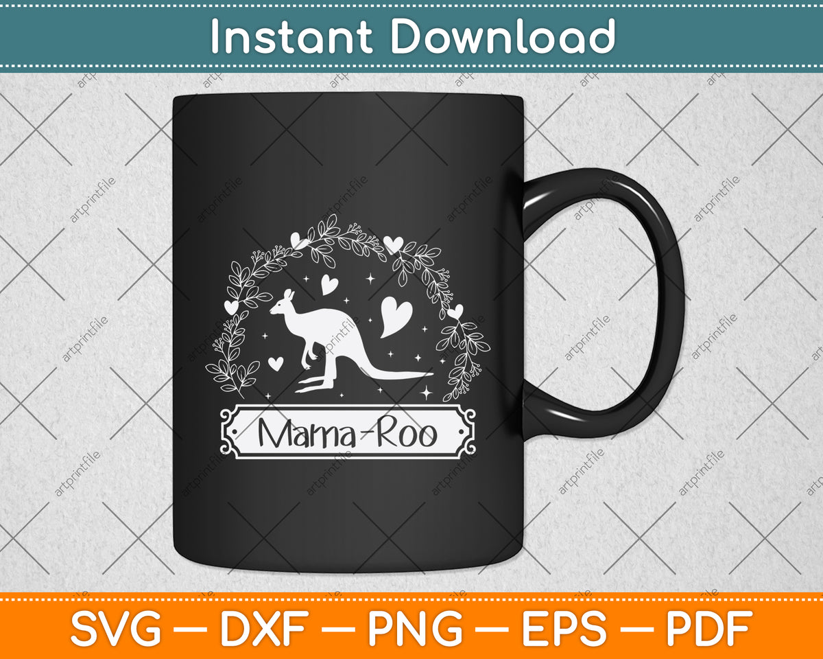 Mama Roo Kangaroo Lover Svg Png Dxf Digital Cutting File