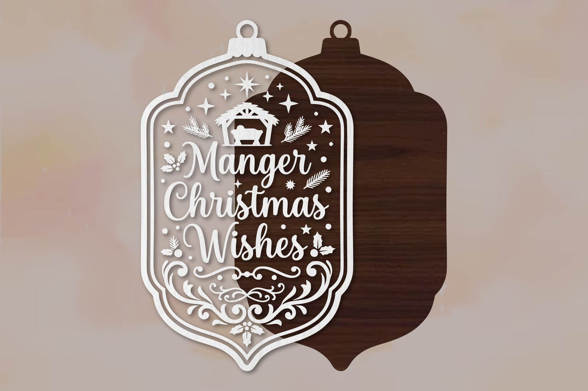 Manger Christmas Wishes SVG