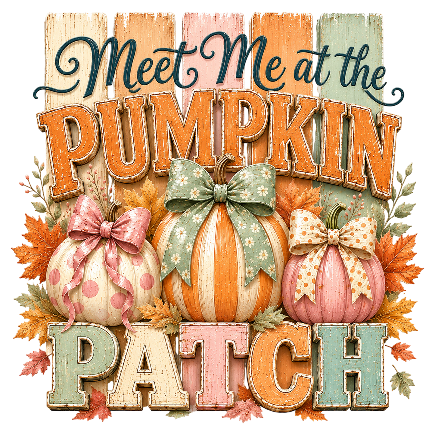 Meet Me At The Pumpkin Patch PNG Fall Autumn Pumpkin Sublimation Design