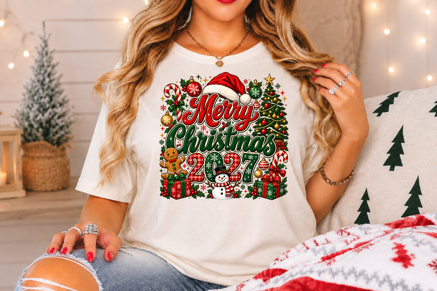 Merry Christmas 2027 PNG New Year Sublimation Design