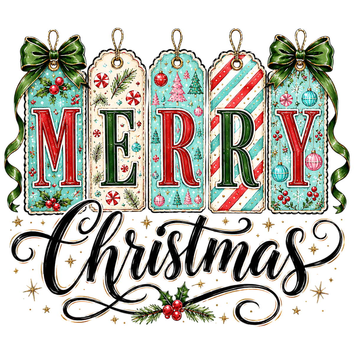 Merry Christmas Gift Tag PNG