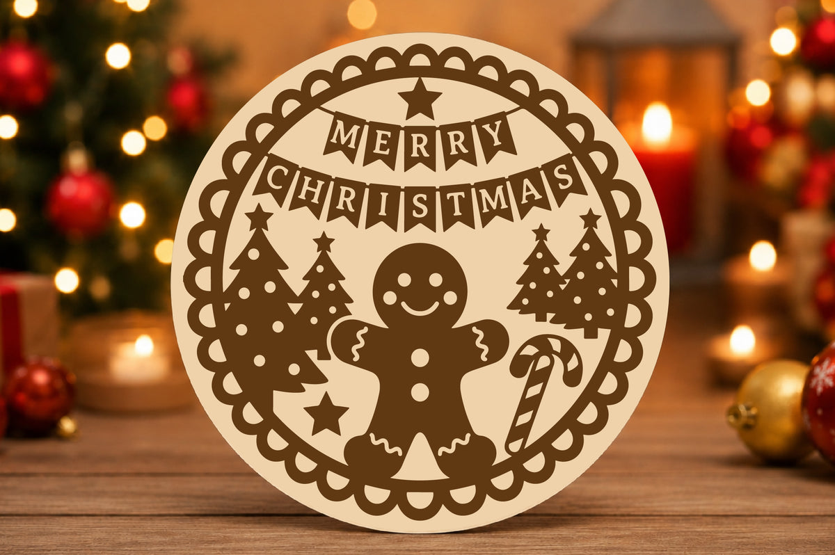 Merry Christmas Gingerbread SVG