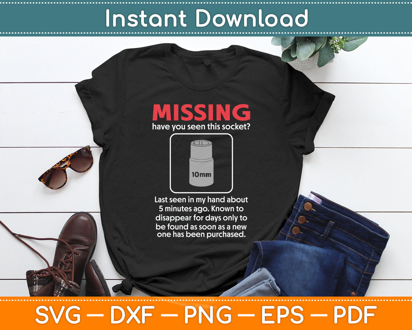 Missing Funny Mechanic Car Guy Hot Rod Gag Gift Svg Digital Cutting File