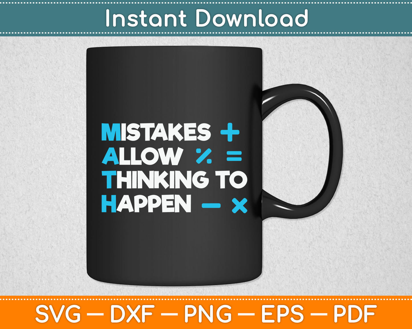 Mistakes Allow Thinking Happen Vintage Funny Math Teacher Svg Digital Cutting File
