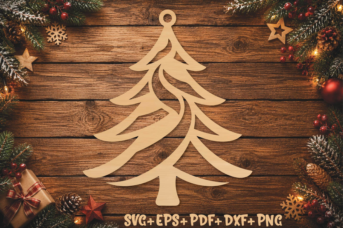 Modern Christmas Tree SVG