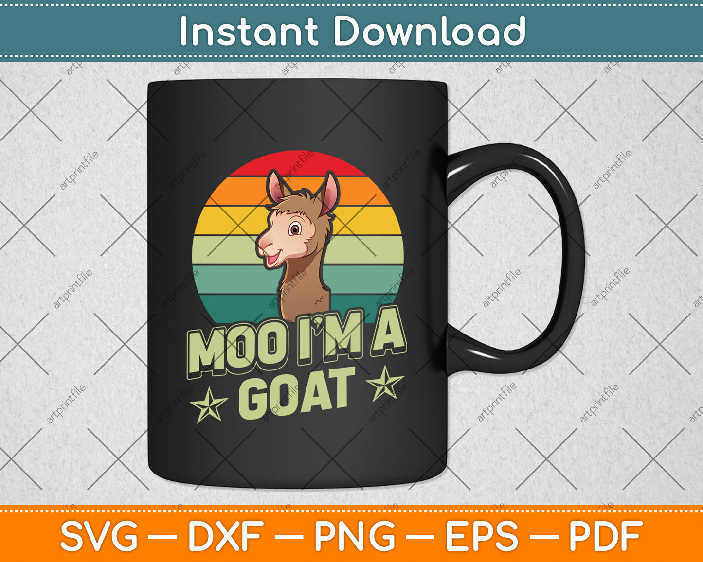 Moo I’m A Goat Funny Svg Digital Cutting File