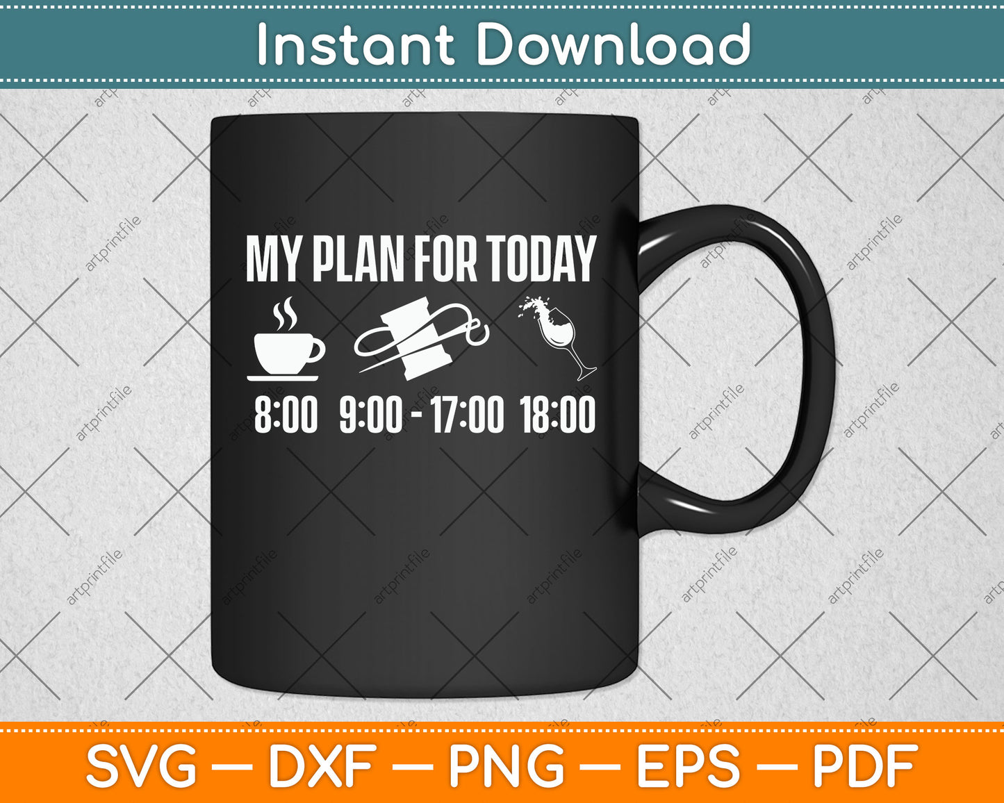My Plan For Today Funny Scrapbooking Svg Png Dxf Digital Cutting File