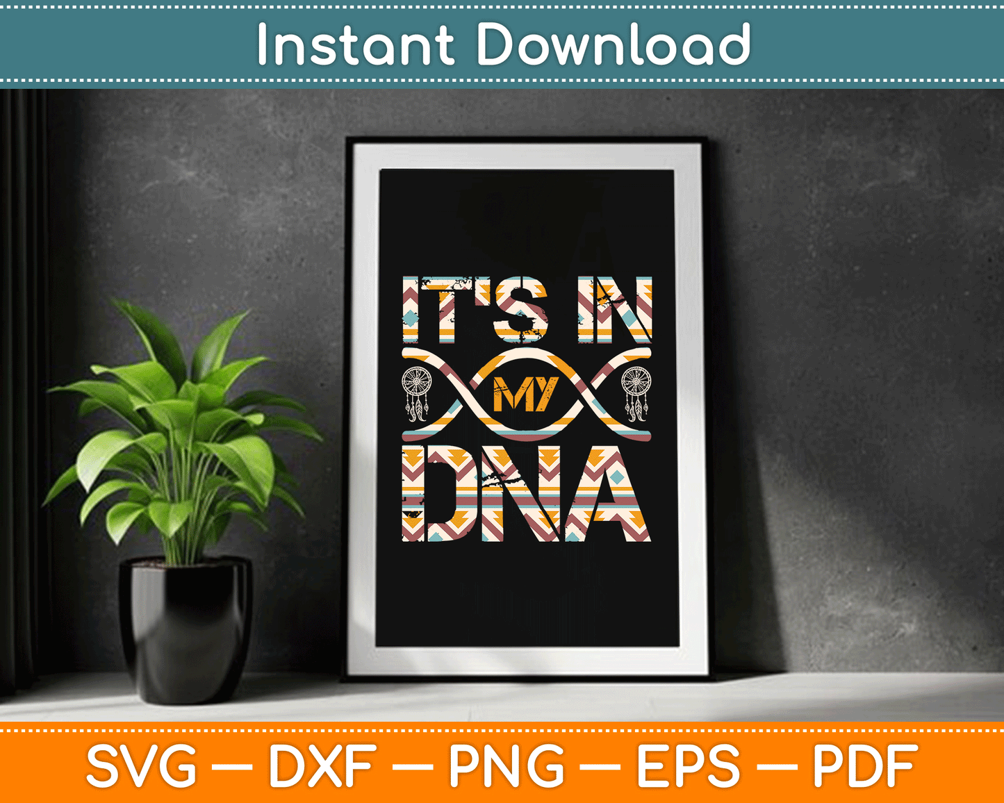 Native American DNA Indigenous People Day SVG Digital Cutting File