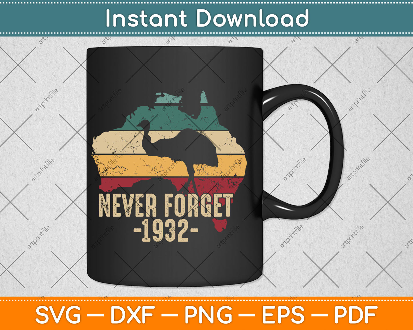 Never Forget 1932 War - Emu Lover Zookeeper Vintage Svg Digital Cutting File