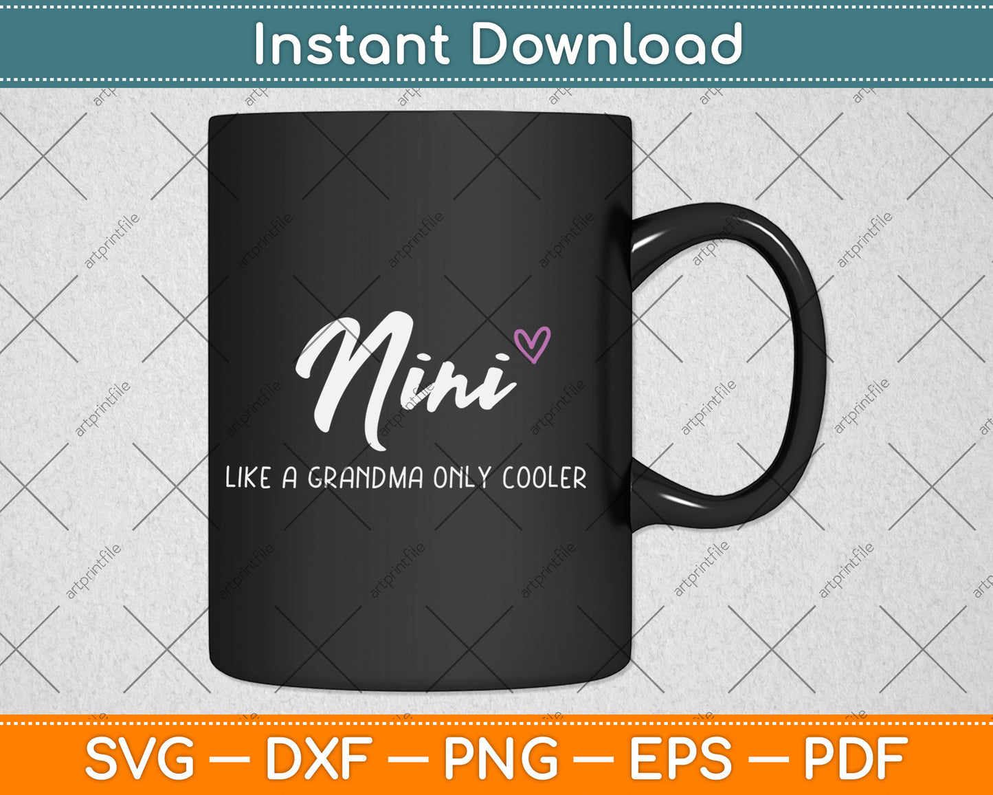 Nini Like a Grandma Only Cooler Mother's Day Svg Digital Cutting File