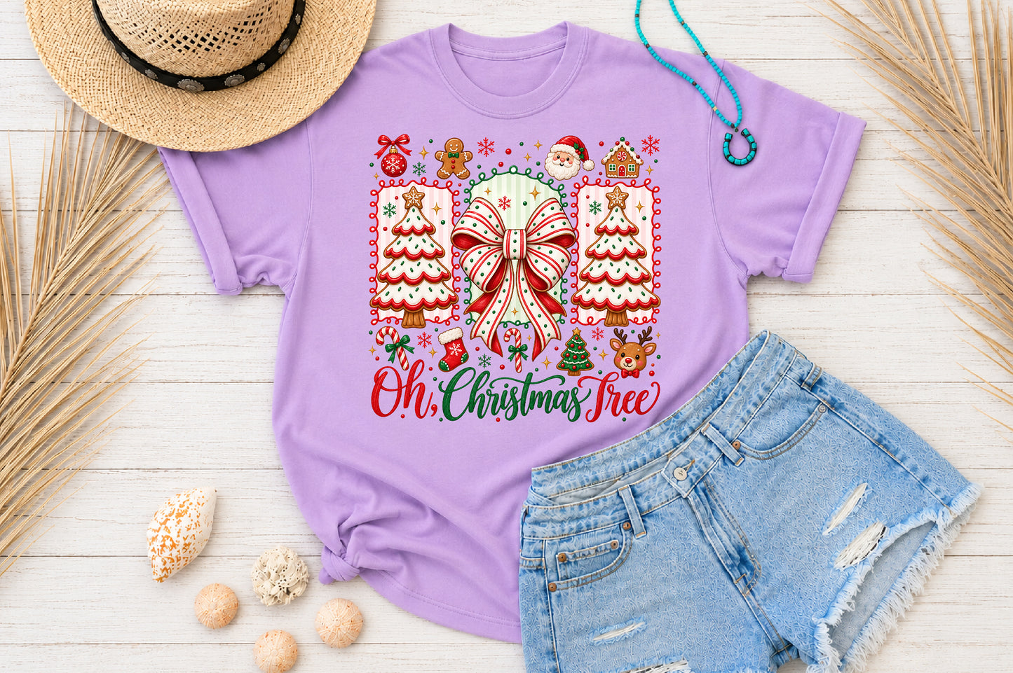 Oh Christmas Tree Festive Cookie PNG Sublimation Design