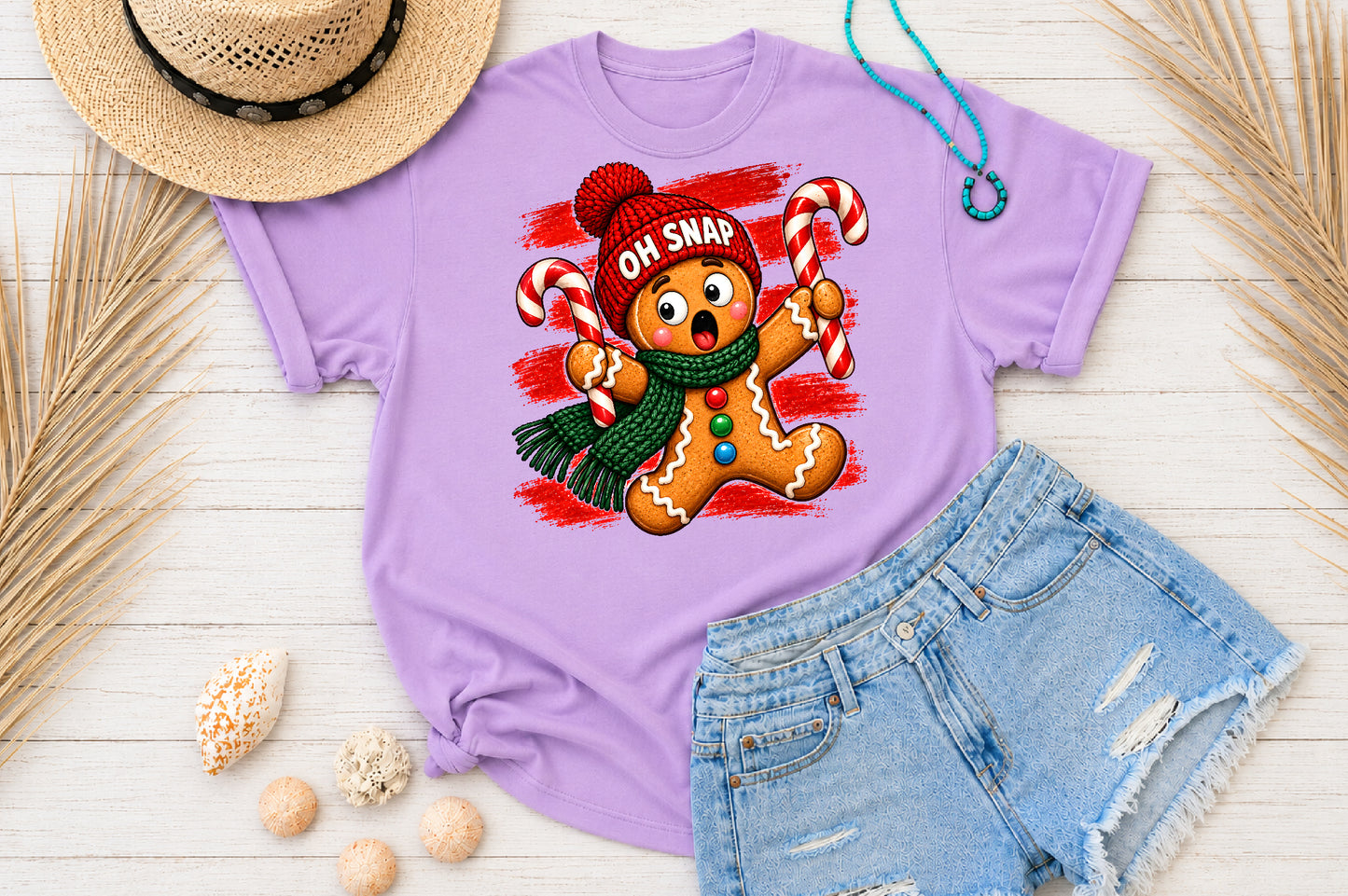 Oh Snap Gingerbread Man Christmas PNG