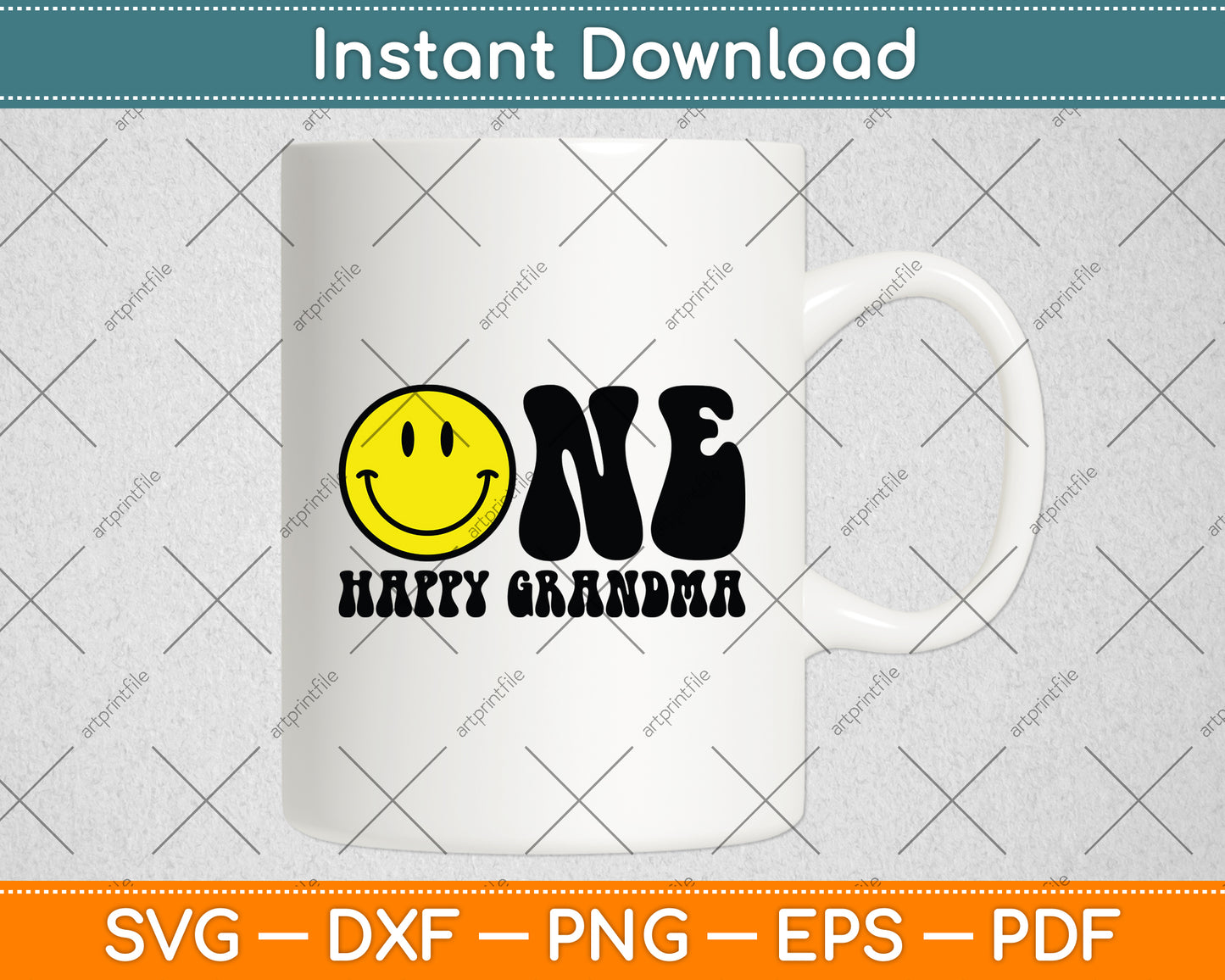 One Happy Grandma 1st Birthday One Cool Grandma Svg Digital Cutting File