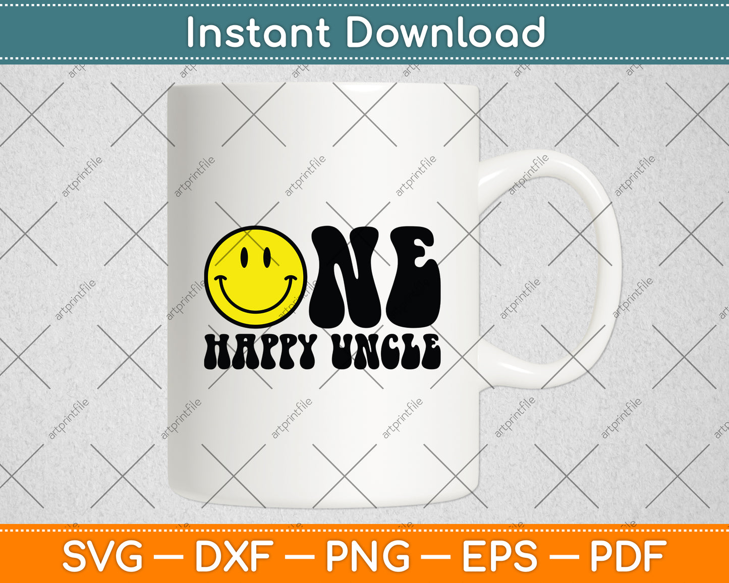 One Happy Uncle Dude 1st Birthday One Cool Uncle Svg Digital Cutting File