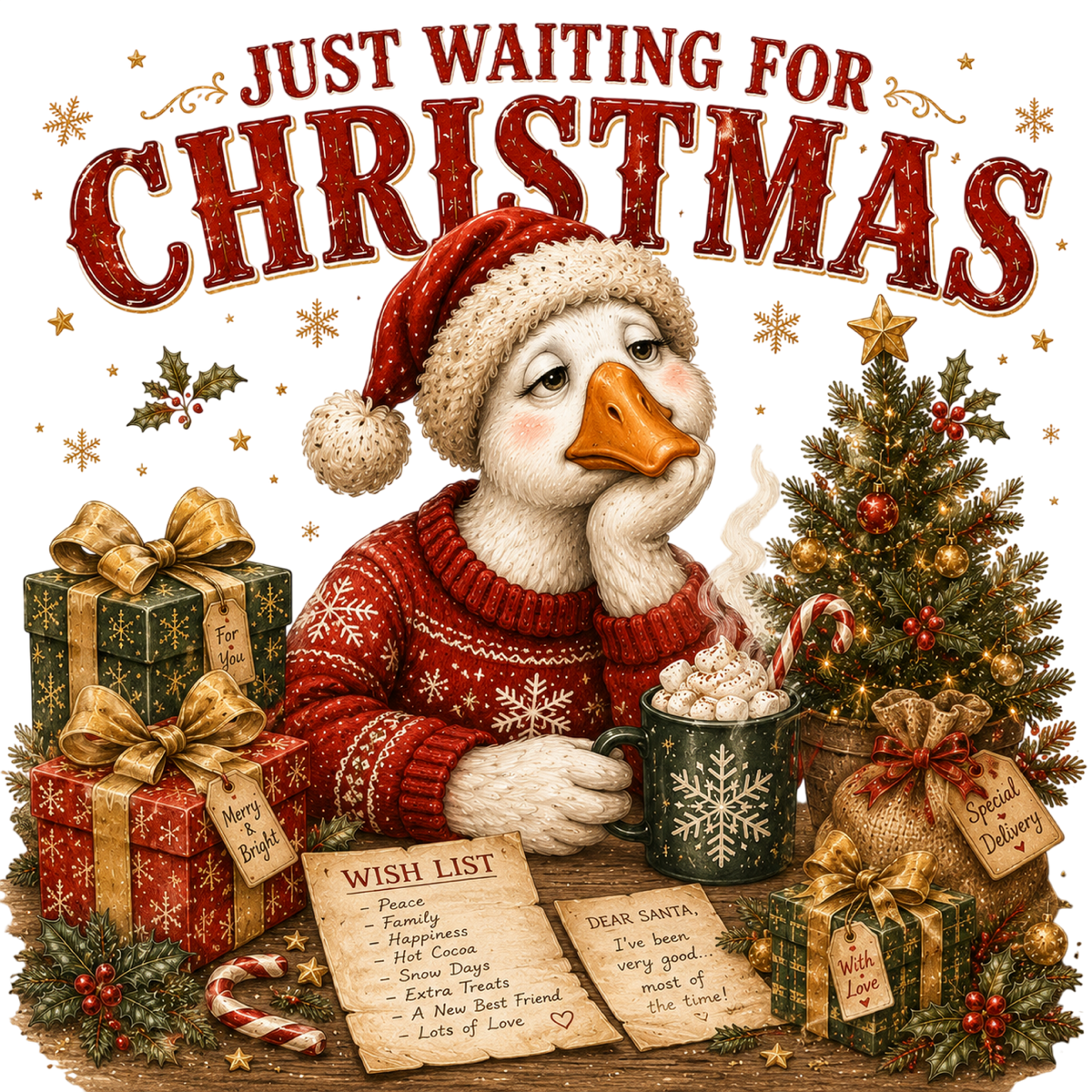 Just Waiting for Christmas PNG