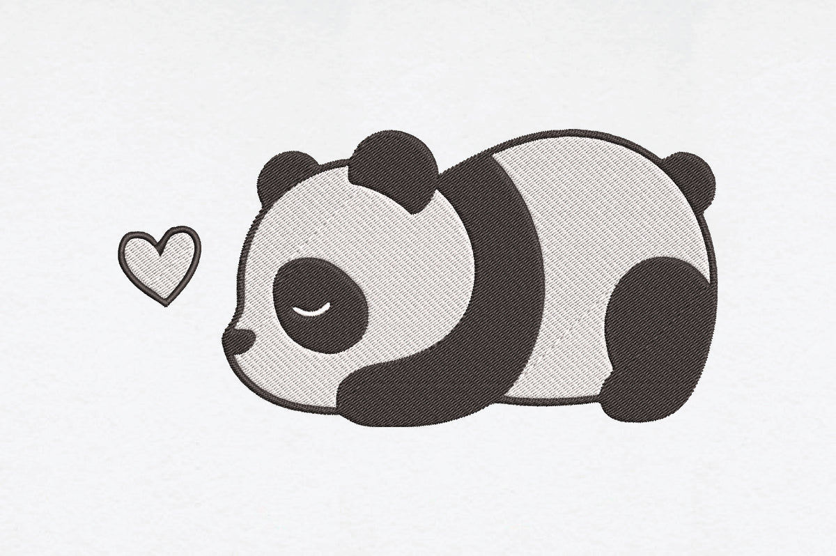 Cute Panda Embroidery Design