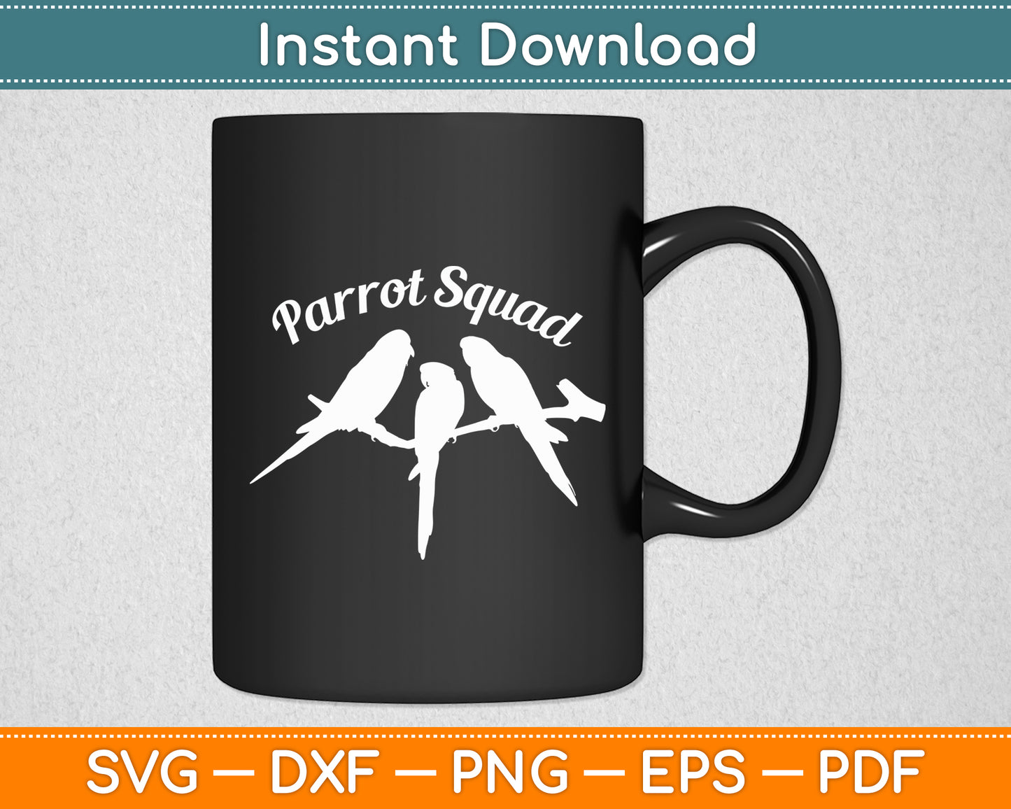 Parrot Squad Tropical Bird Parrots Birder Svg Digital Cutting File