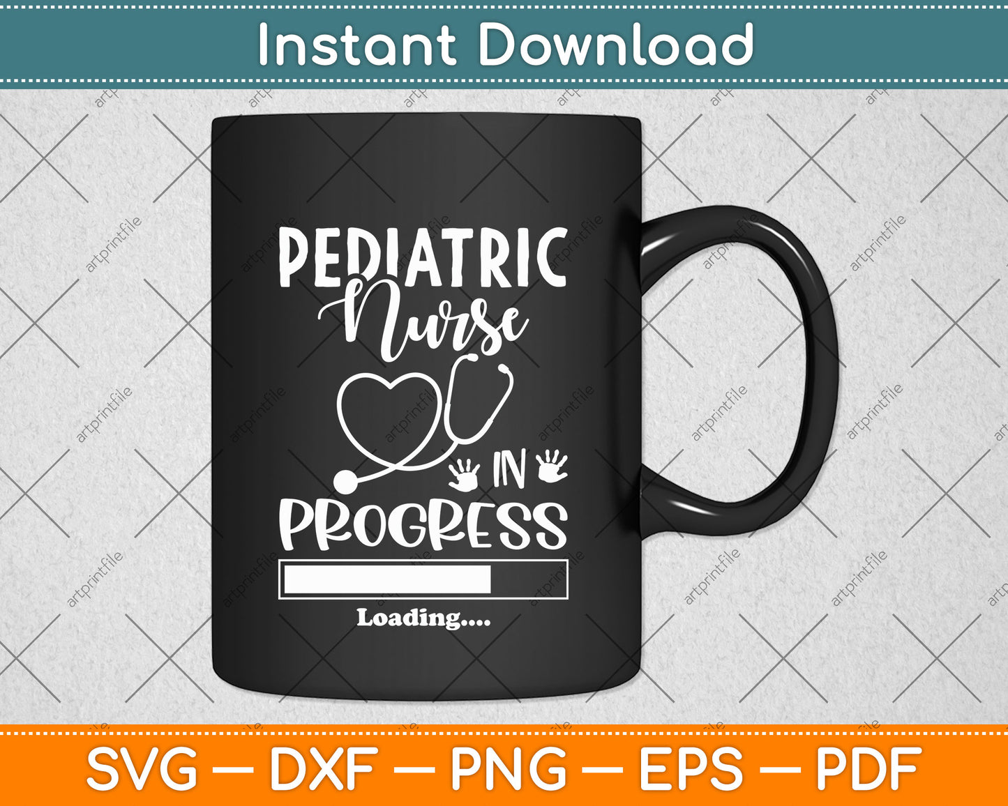Pediatric Nurse In Progress Loading Training Student Svg Png Dxf Digital Cutting File