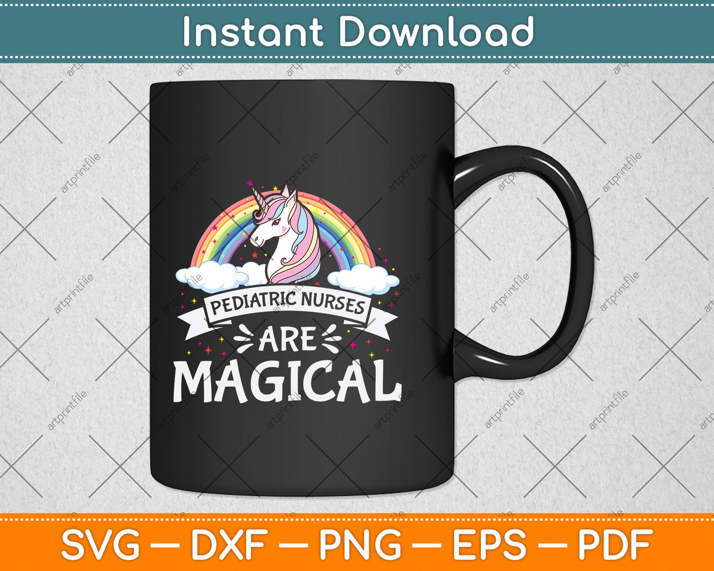 Pediatric Nurses Are Magical Funny Unicorn Svg Png Dxf Digital Cutting File