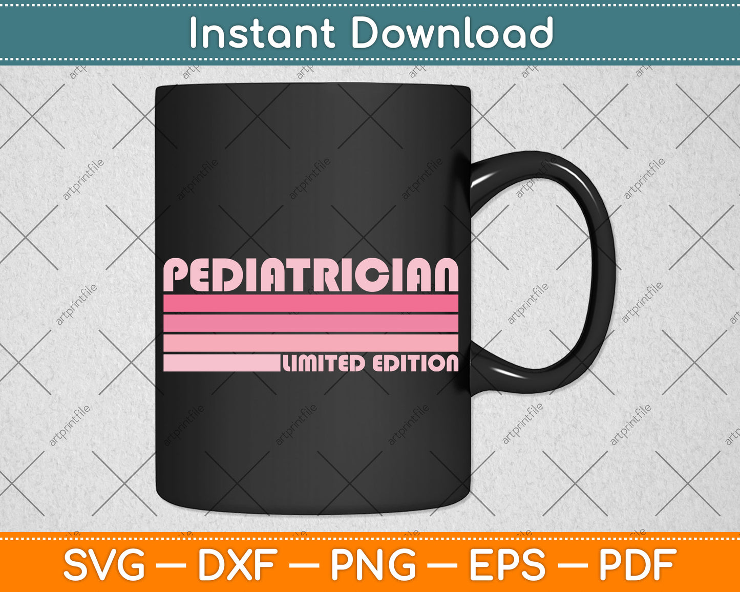 Pediatrician Job Title Profession Birthday Worker Funny Svg Png Dxf Digital Cutting File
