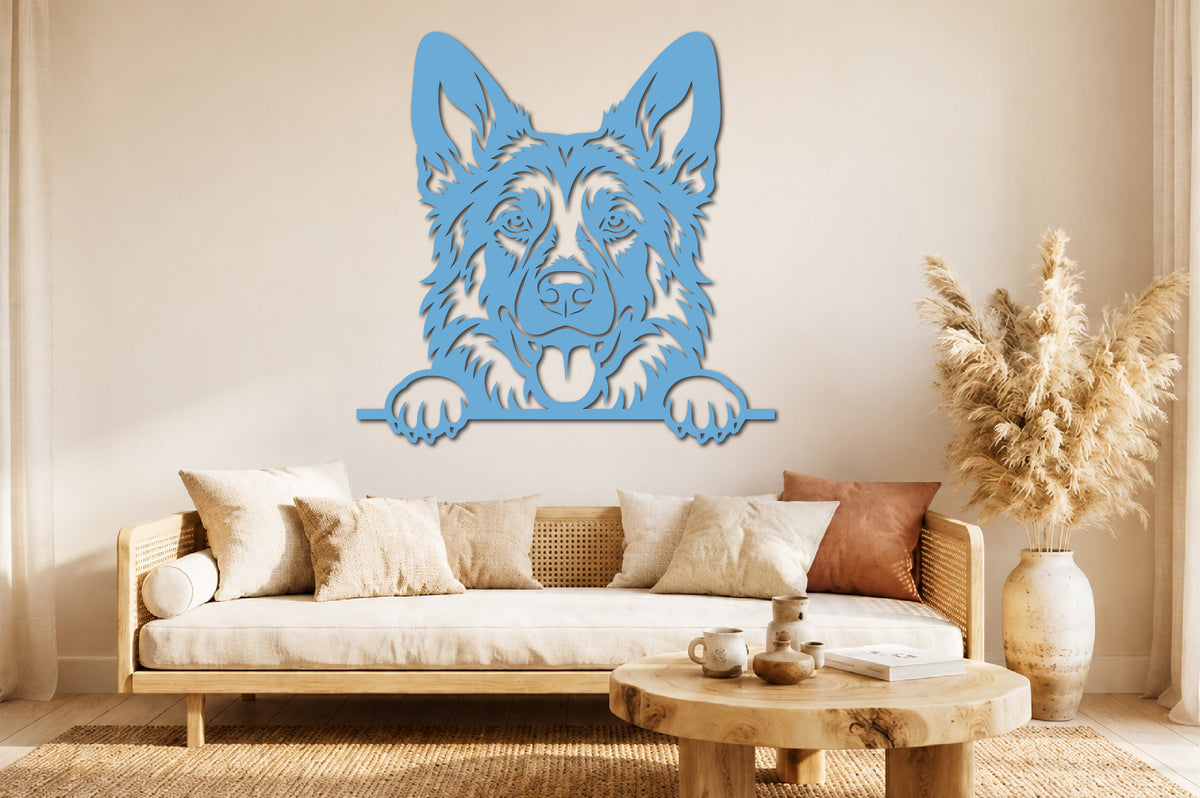 Peeking German Shepherd SVG