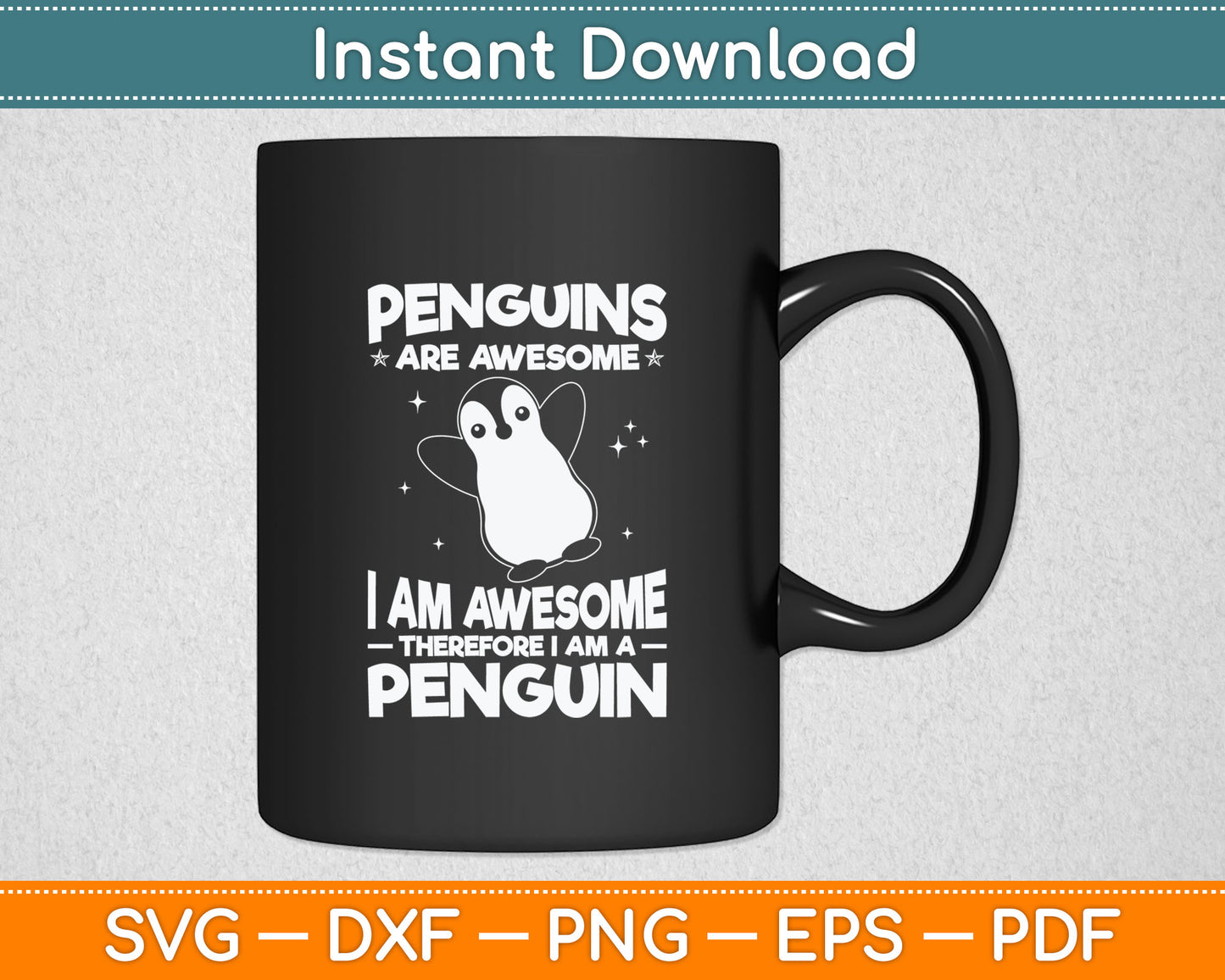 Penguins Are Awesome I Am A Penguin Svg Digital Cutting File