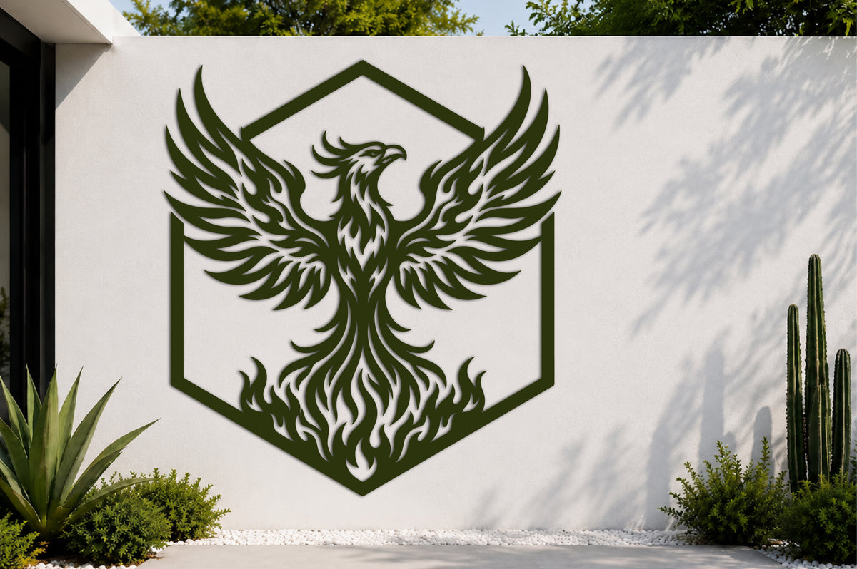 Phoenix Wall Art Laser Cut SVG